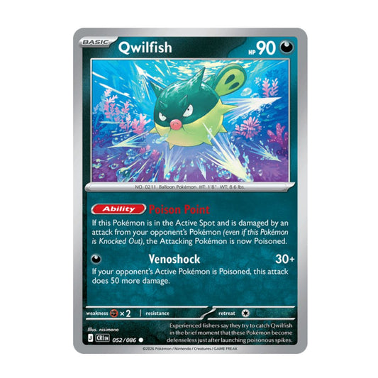 Qwillfish - 052/086 - Reverse Holo